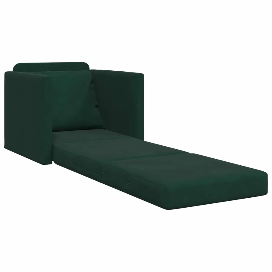 Canapé-Lit Vert foncé 74 x 77 x 81 cm Velours - 4