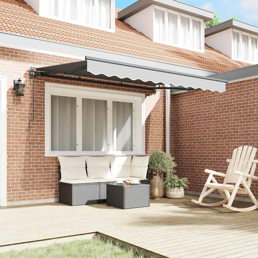 Cadre d'auvent Anthracite 2,5 x 2 m Métal - 3