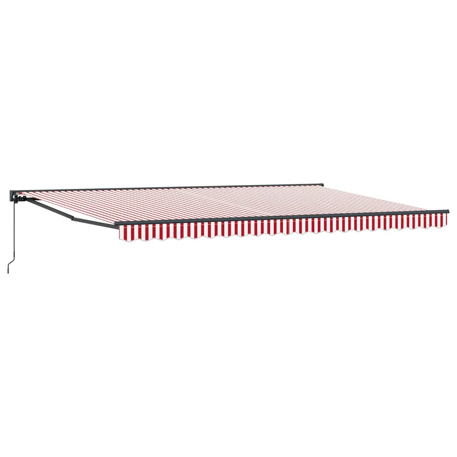 Cadre d'auvent Rouge et Blanc 500 × 300 cm - 2
