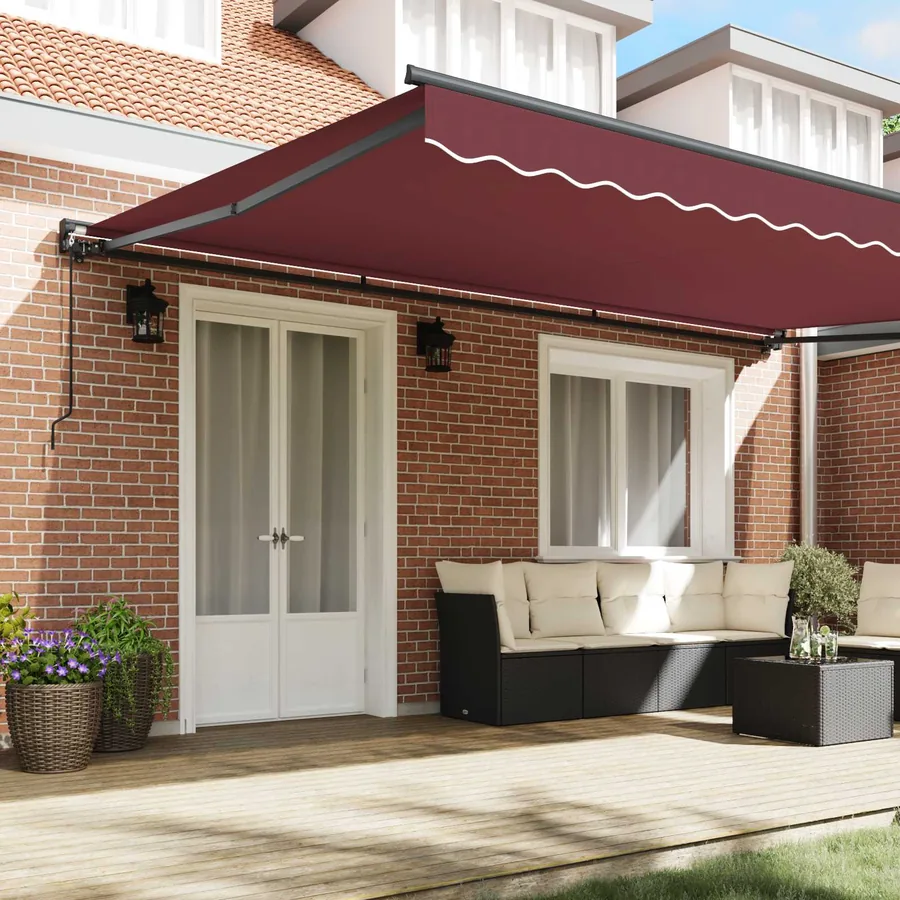 Cadre d'auvent Bordeaux 500 × 300 cm - 3