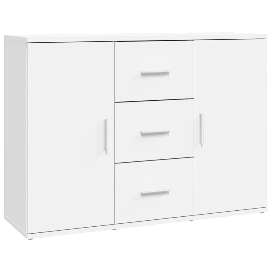 Buffet blanc 91x29,5x65 cm bois d'ingénierie - 2
