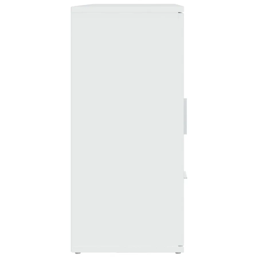 Buffet blanc 91x29,5x65 cm bois d'ingénierie - 7