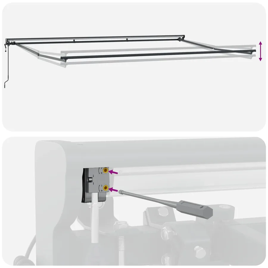Cadre d'auvent Anthracite 500 × 300 cm - 10