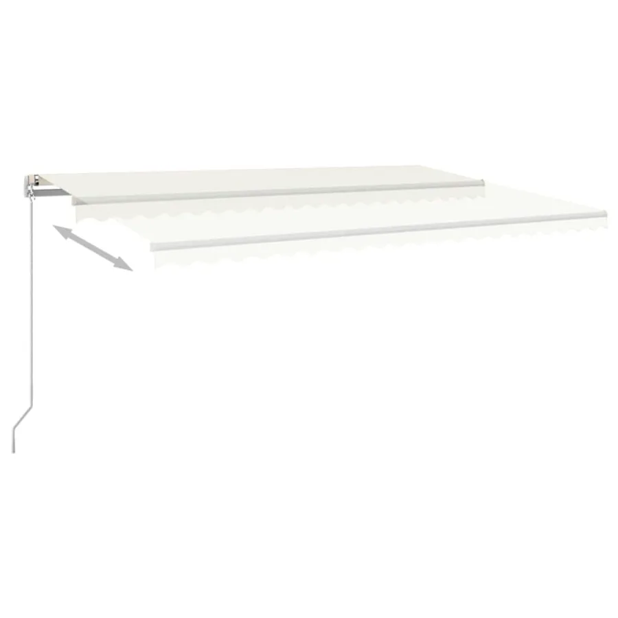 Auvent manuel rétractable 500x300 cm Crème - 6