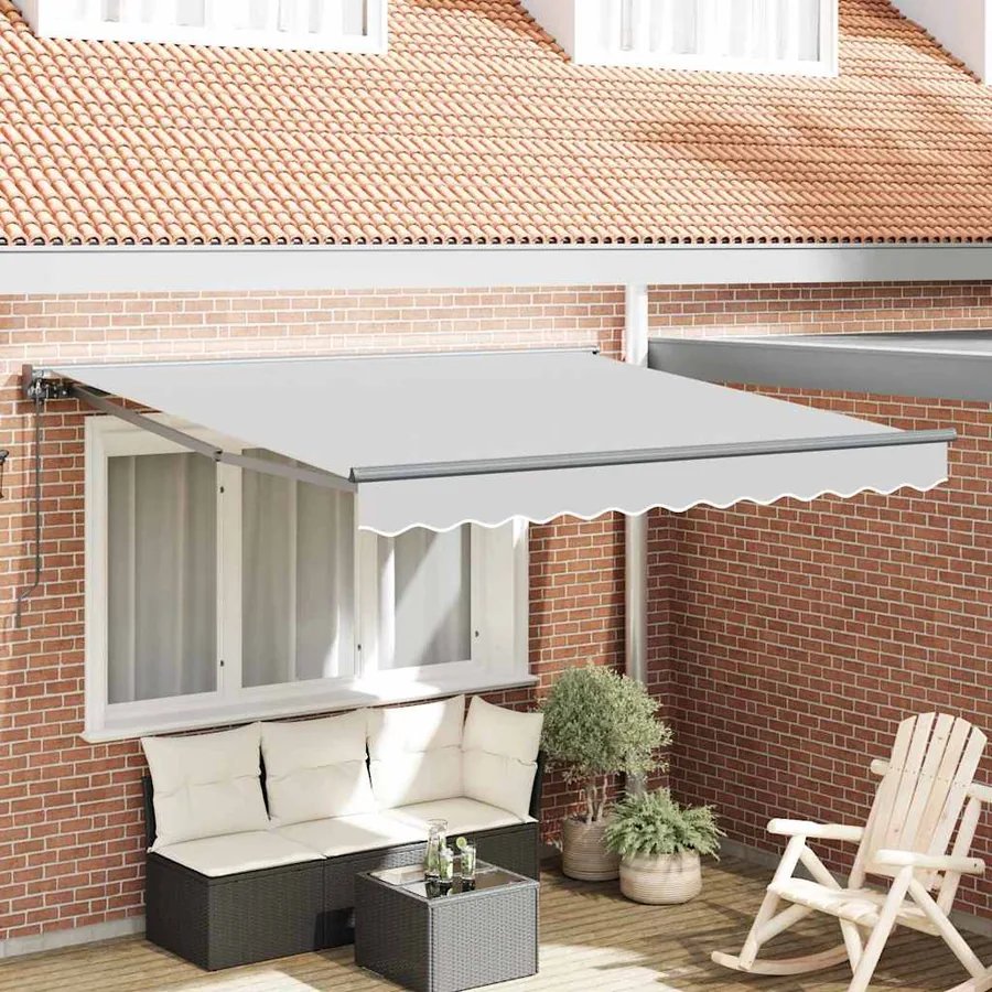 Cadre d'auvent Réglable Anthracite 3,5 x 2,5 m Acier