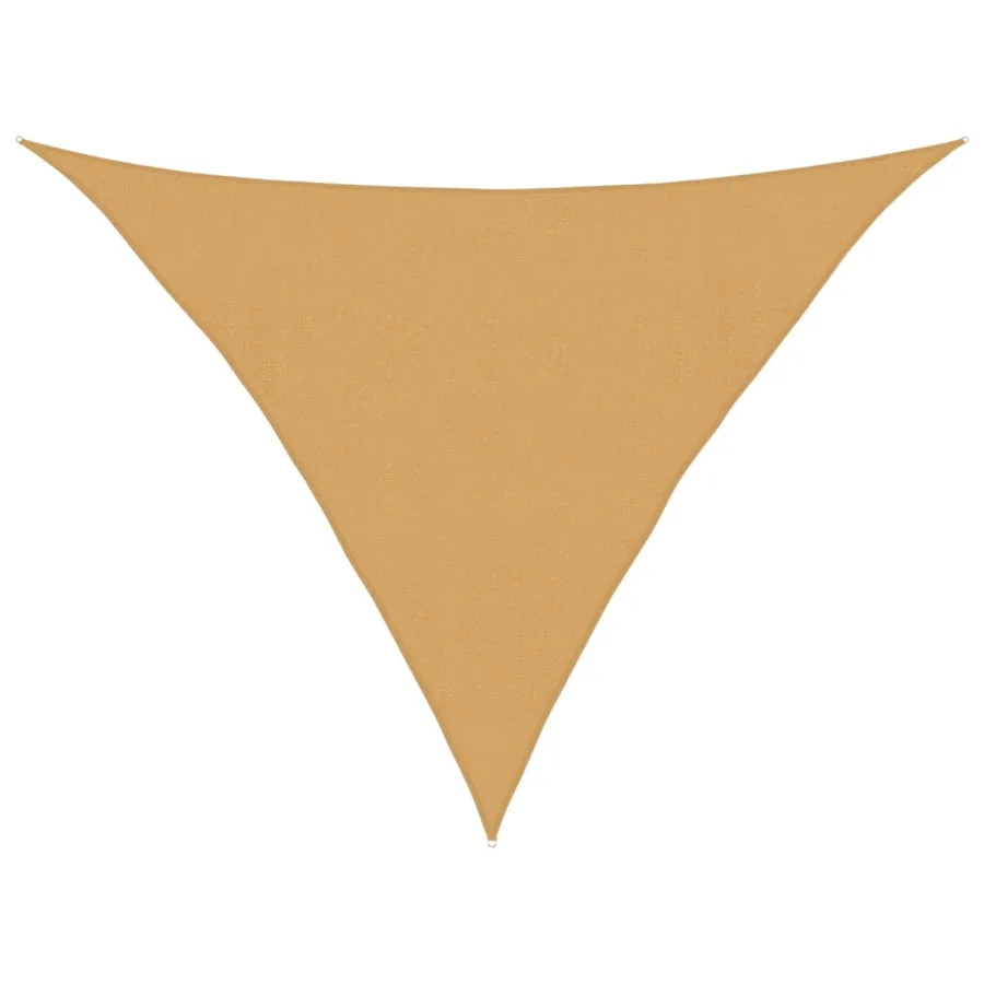 Voile d'ombrage 160 g/m² triangulaire sable 4x4x5,8 m PEHD - 2