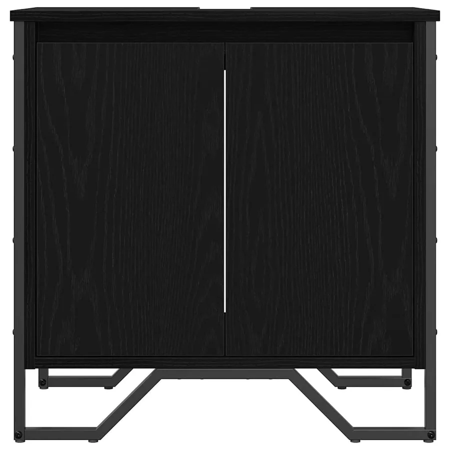 Meuble de Lavabo de Salle de Bain Chêne noir 60 x 35 x 60 cm - 6