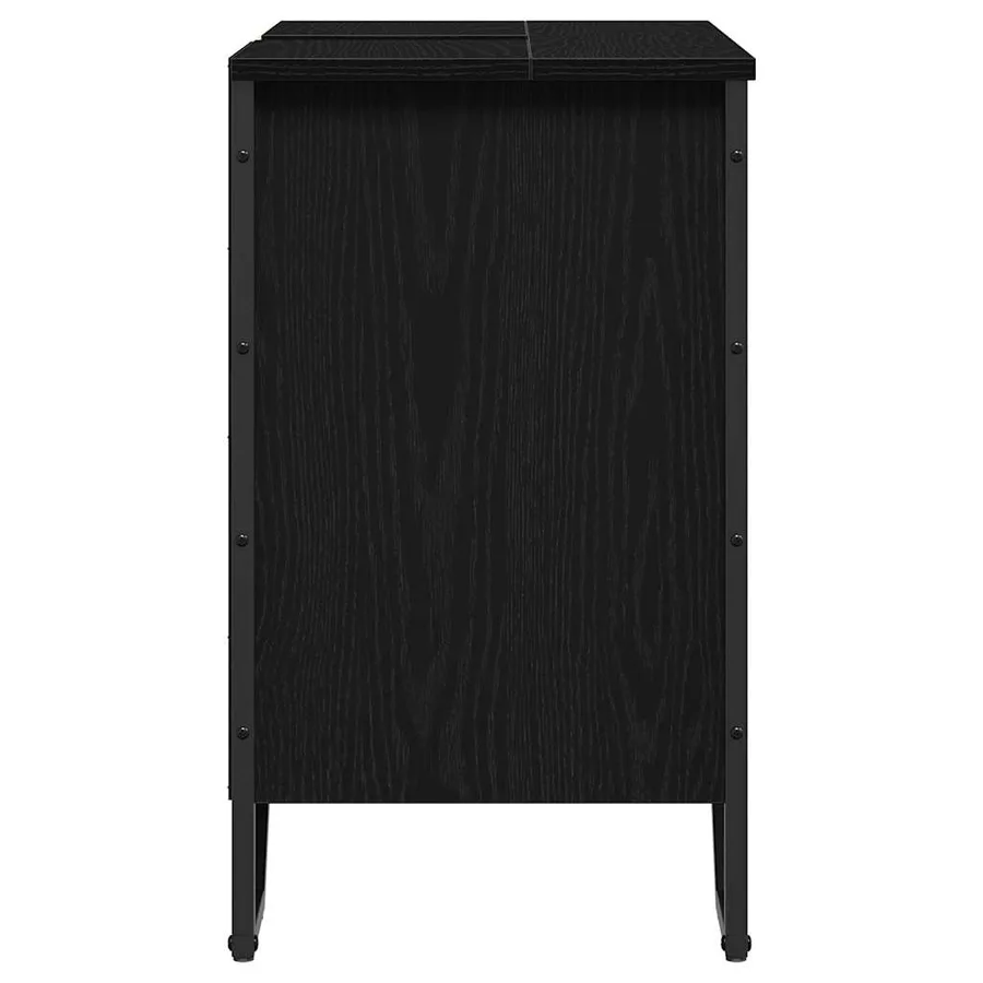Meuble de Lavabo de Salle de Bain Chêne noir 60 x 35 x 60 cm - 7
