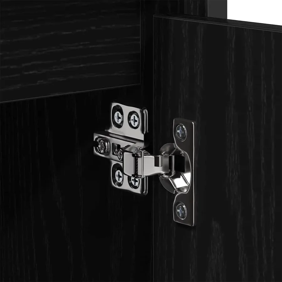 Meuble de Lavabo de Salle de Bain Chêne noir 60 x 35 x 60 cm - 9