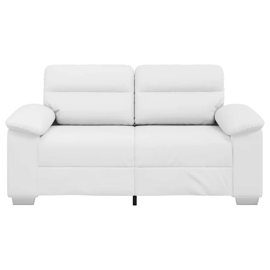 Canapé 2 places blanc 160x81x84 cm en similicuir - 4