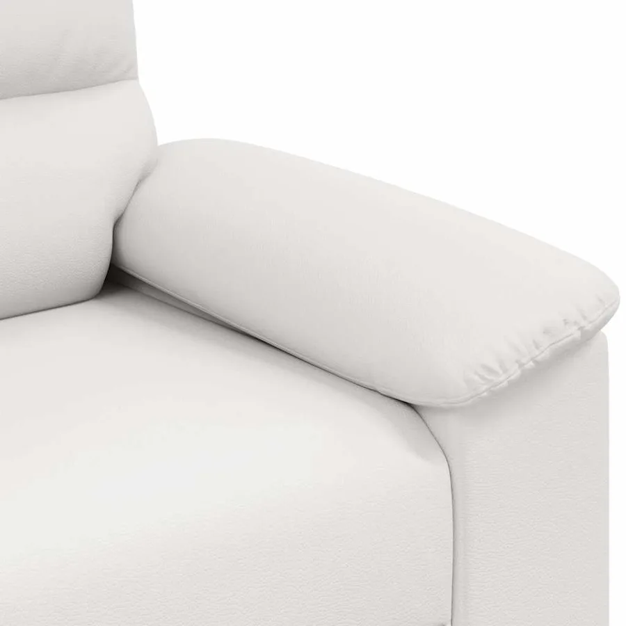 Canapé 2 places blanc 160x81x84 cm en similicuir - 7
