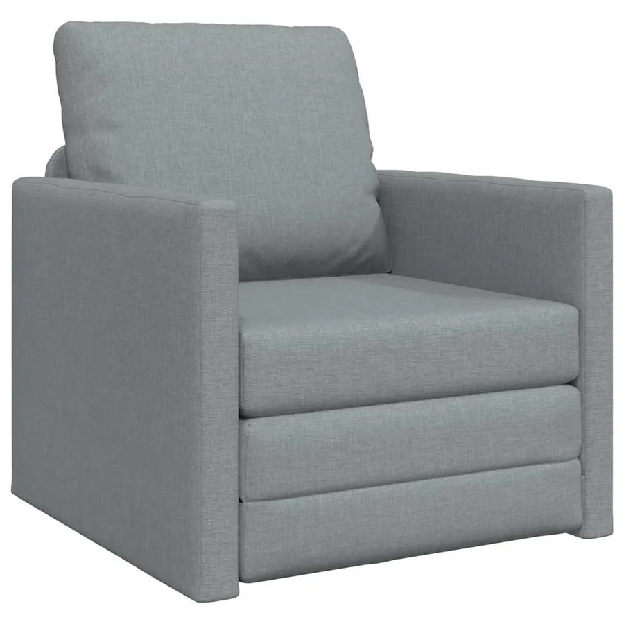 Canapé-Lit 60cm Gris clair tissu - 2