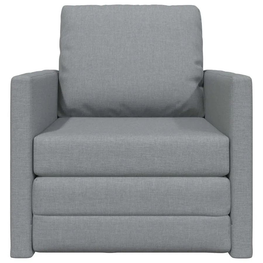 Canapé-Lit 60cm Gris clair tissu - 4