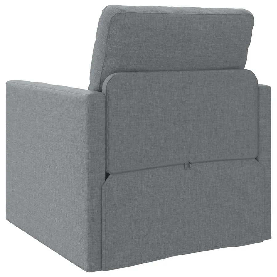 Canapé-Lit 60cm Gris clair tissu - 6