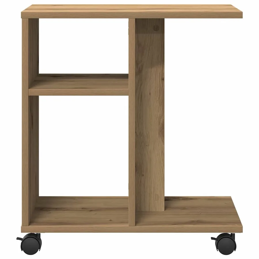 Table d'appoint chêne artisanal 50 x 30 x 55 cm - 6