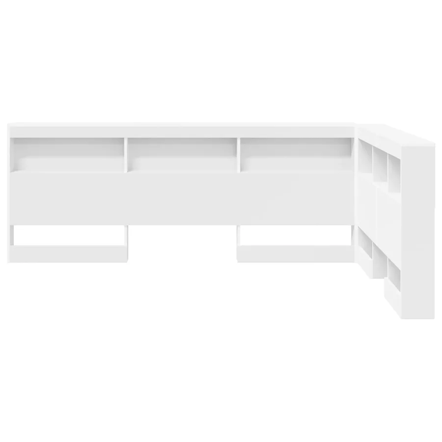 Tête de lit de rangement Blanc 160 cm Bois d'ingénierie - 6