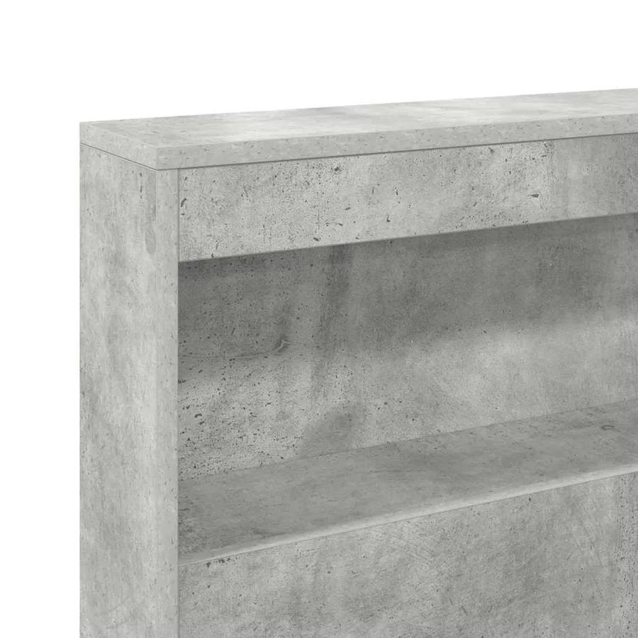Lit Bibliothèque Gris béton 75 x 190 cm Bois d'ingénierie - 9