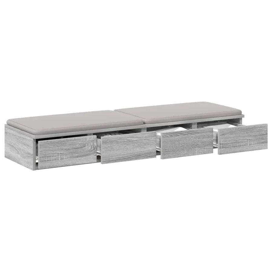 Tiroirs de lit avec tiroir Gris Sonoma 120 x 36,5 x 16,5 cm - 3