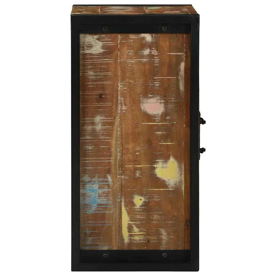 Armoire de salle de bain avec porte Marron Bois Recyclé Solide - 6