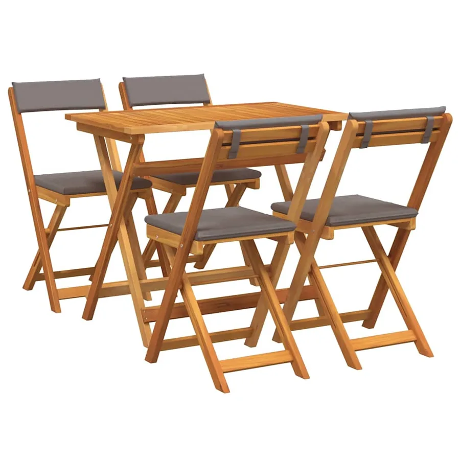 Ensemble bistrot 5 pcs Huile Naturelle Bois d'Acacia Massif - 2