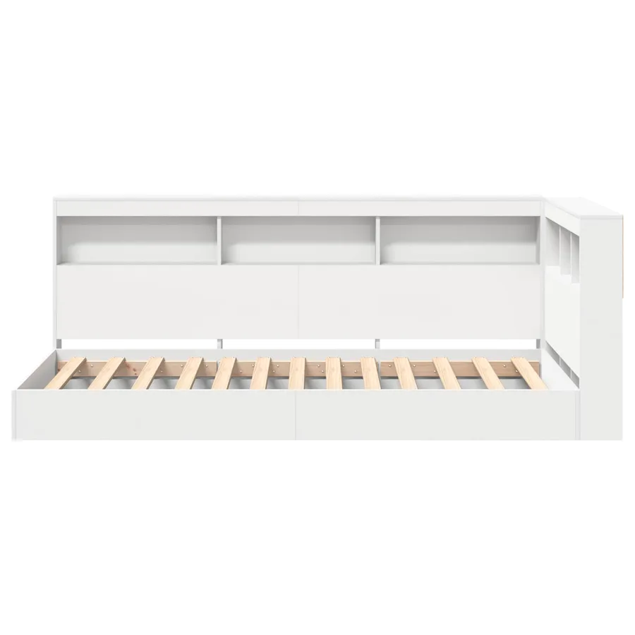 Lit Bibliothèque Blanc 75 x 190 cm Bois d'ingénierie - 5