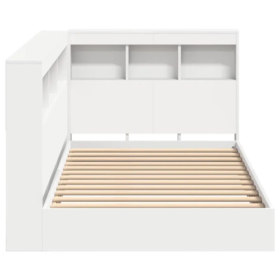 Lit Bibliothèque Blanc 75 x 190 cm Bois d'ingénierie - 6