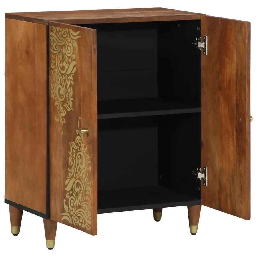 Buffet Marron 60 x 33 x 75 cm Bois de mangue massif - 2