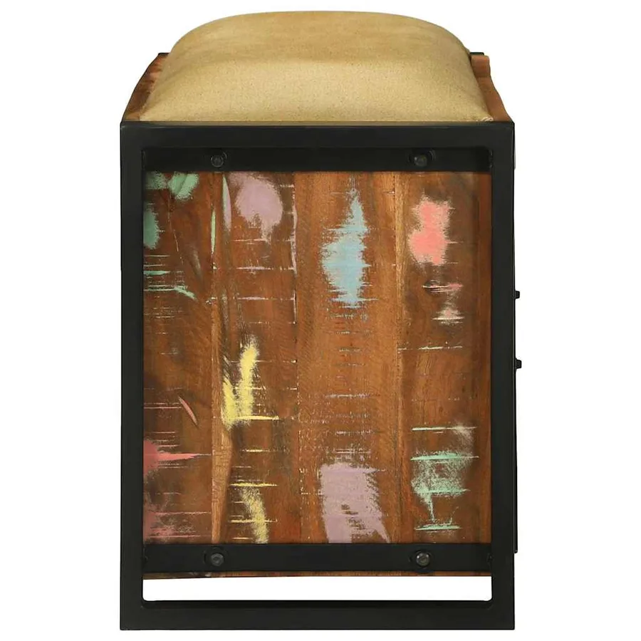 Cabinet Banc Multicolore Bois massif de récupération - 6