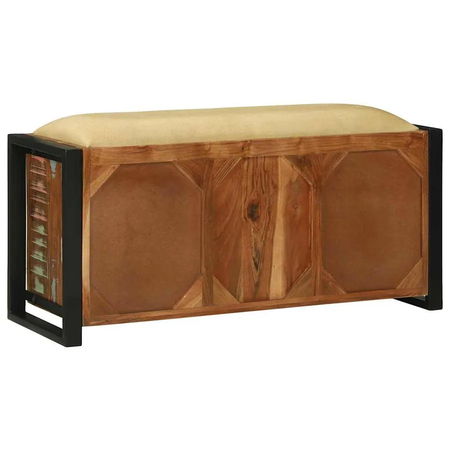 Cabinet Banc Multicolore Bois massif de récupération - 7