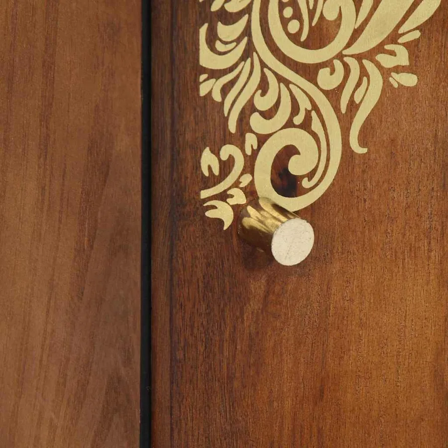 Haut Armoire Marron 40 x 33 x 110 cm Bois de mangue massif - 7