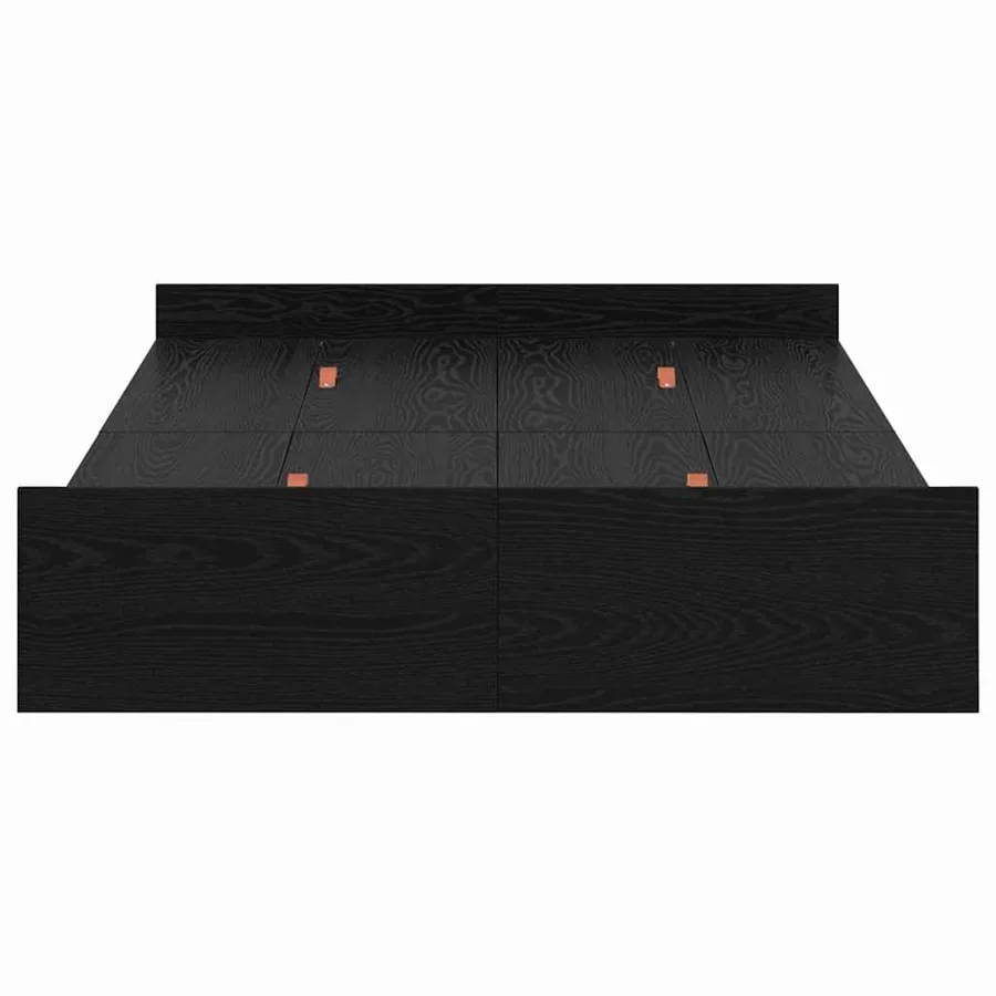 Cadre de lit avec rangement avec tiroir Chêne noir 120 x 200 cm - 6