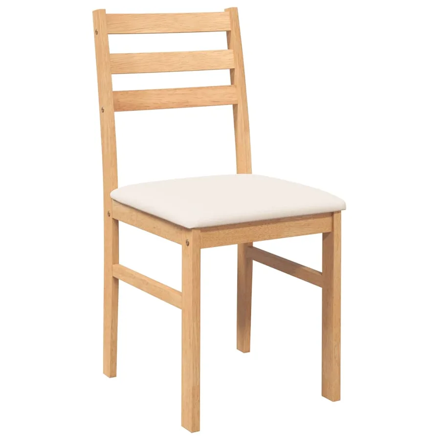 Chaises à manger coussins 2 pcs bois massif caoutchouc - 4