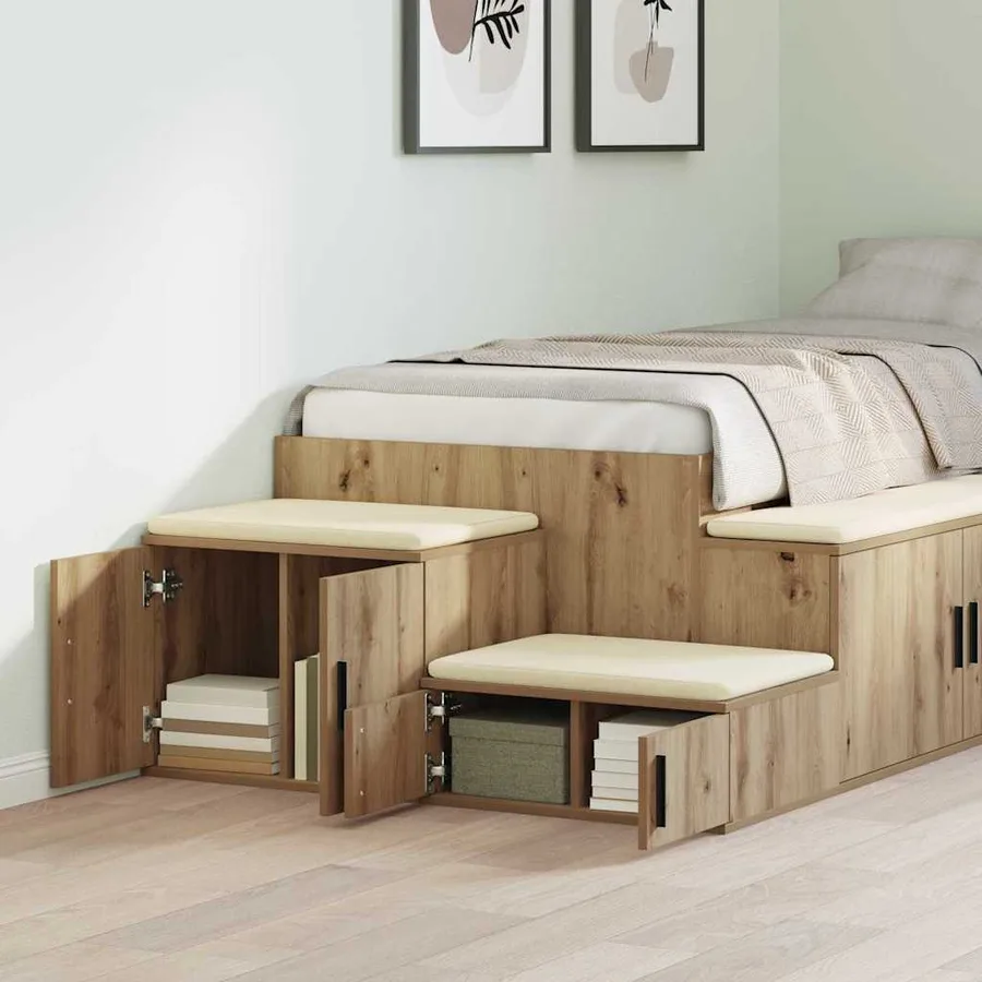 Armoire de rangement 2 pc Chêne artisanal 103 x 41 x 40 cm - 4