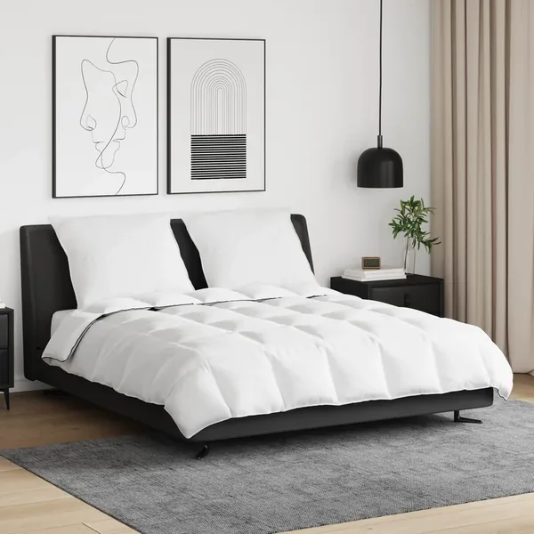 Duvet d'hiver avec oreiller 3 pcs Blanc Plume de canard