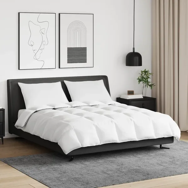 Duvet d'hiver avec oreiller 3 pcs Blanc Plume de canard