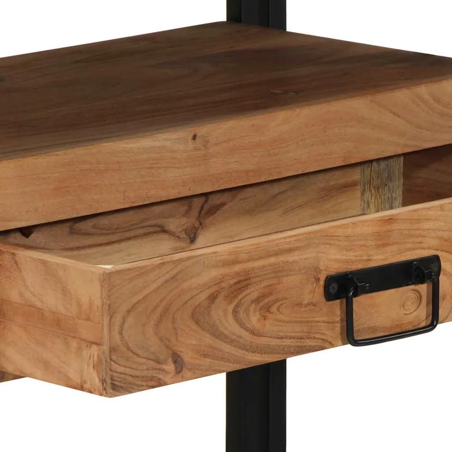 Table console Marron 120 x 33 x 75 cm Bois d'Acacia Massif - 9