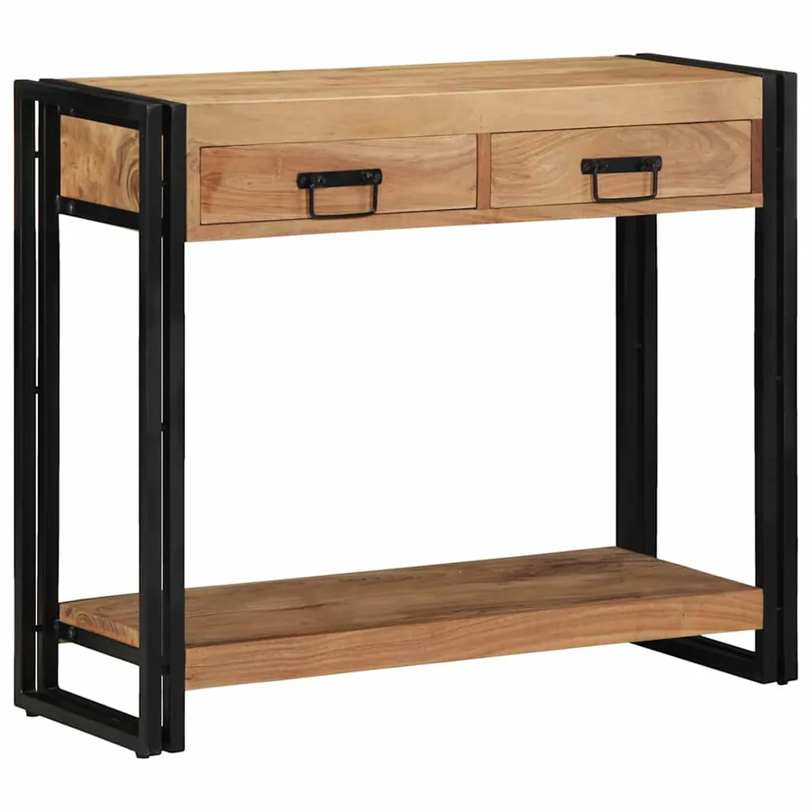 Table console Marron 90 x 33 x 75 cm Bois d'Acacia Massif