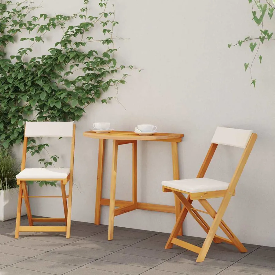 Ensemble bistrot 3 pcs Huile Naturelle Bois d'Acacia Massif