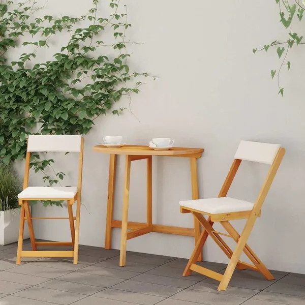 Ensemble bistrot 3 pcs Huile Naturelle Bois d'Acacia Massif