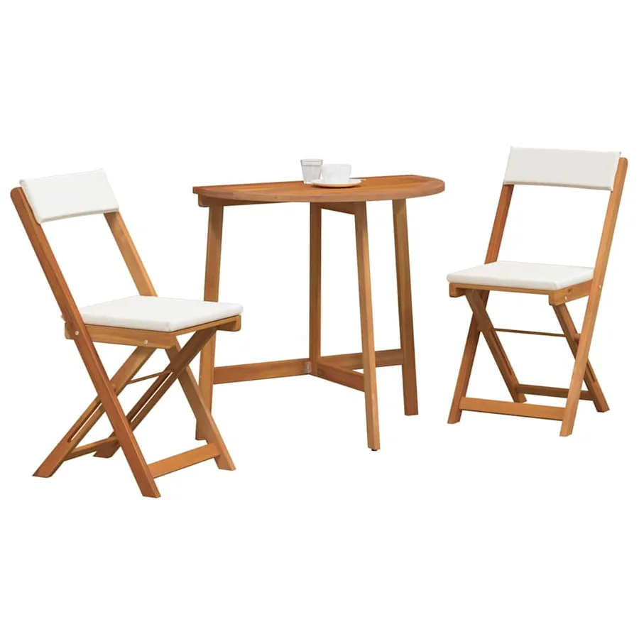 Ensemble bistrot 3 pcs Huile Naturelle Bois d'Acacia Massif - 3