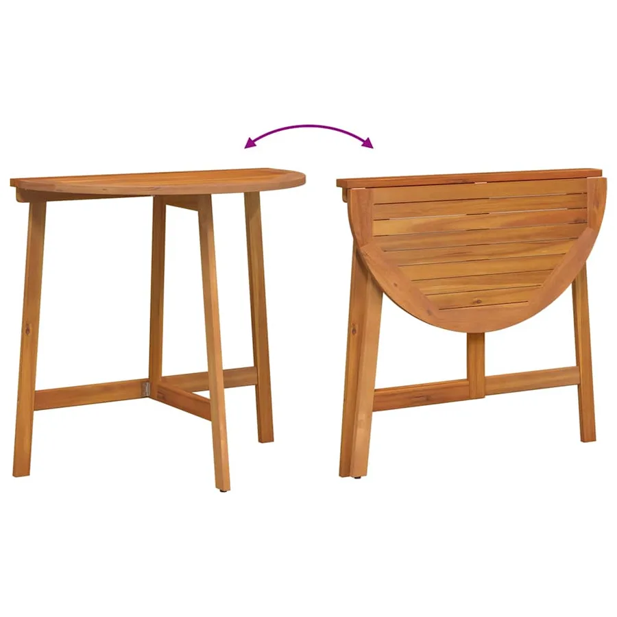 Ensemble bistrot 3 pcs Huile Naturelle Bois d'Acacia Massif - 8