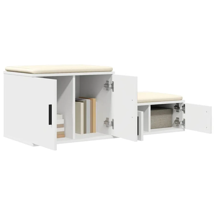 Armoire de rangement 2 pcs Blanc 103 x 41 x 40 cm - 3