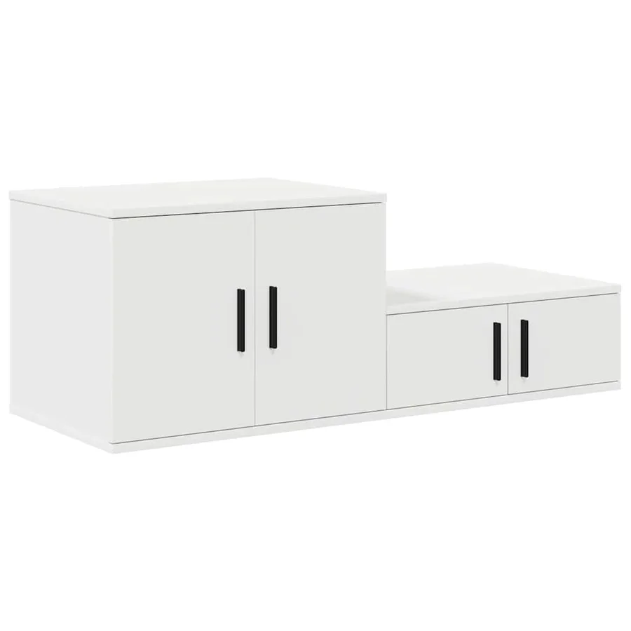 Armoire de rangement 2 pcs Blanc 103 x 41 x 40 cm - 5