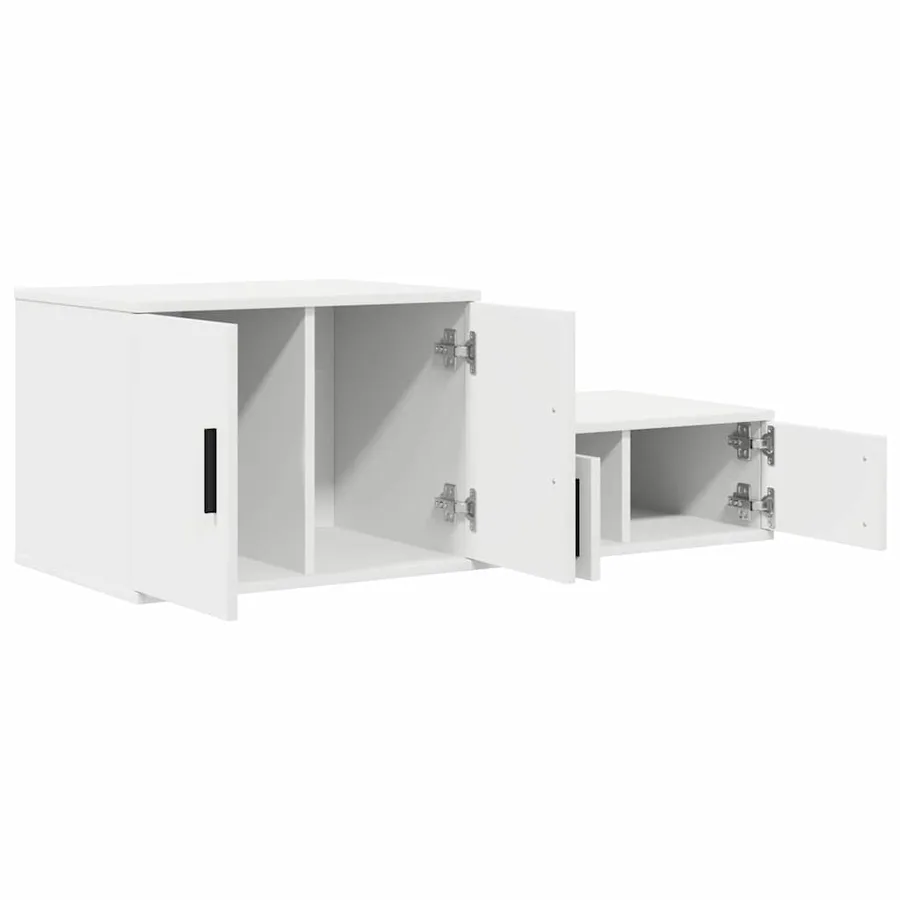 Armoire de rangement 2 pcs Blanc 103 x 41 x 40 cm - 6