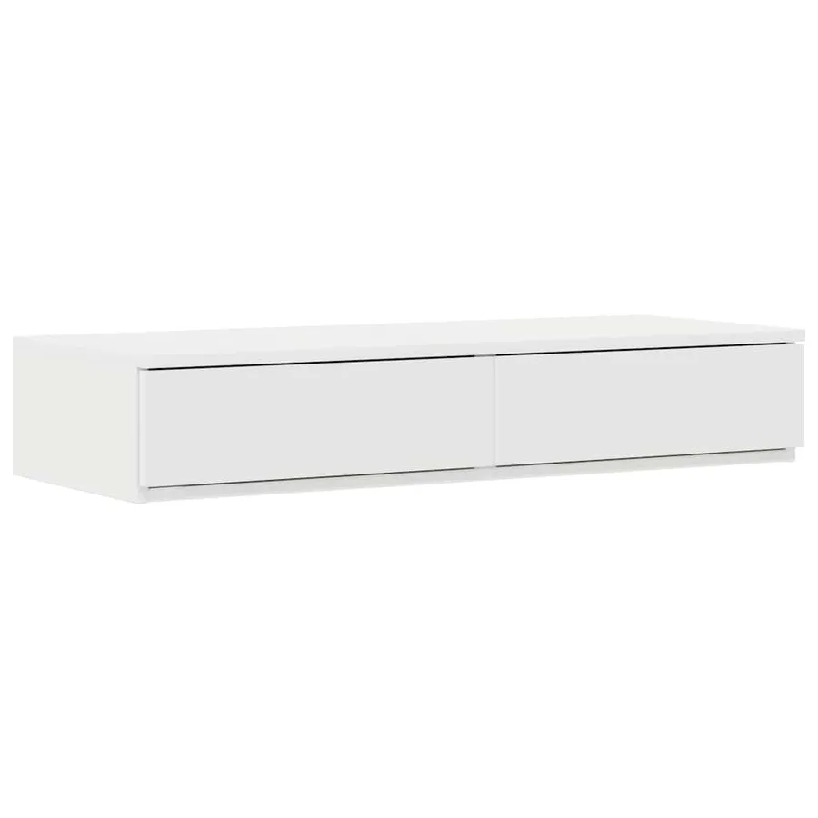 Cadre de lit avec rangement Blanc 100 cm Bois d'ingénierie - 4