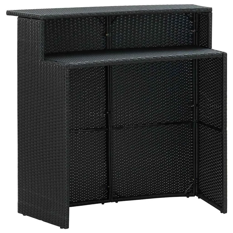 Ensemble de bar de jardin avec coussins 5 pcs Noir - 5