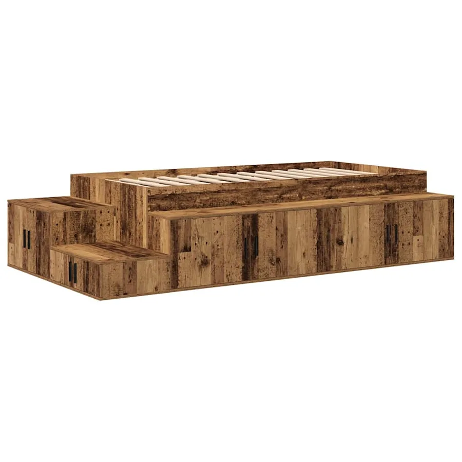Cadre de lit avec rangement Bois ancien 234 x 103 x 53.5 cm - 2