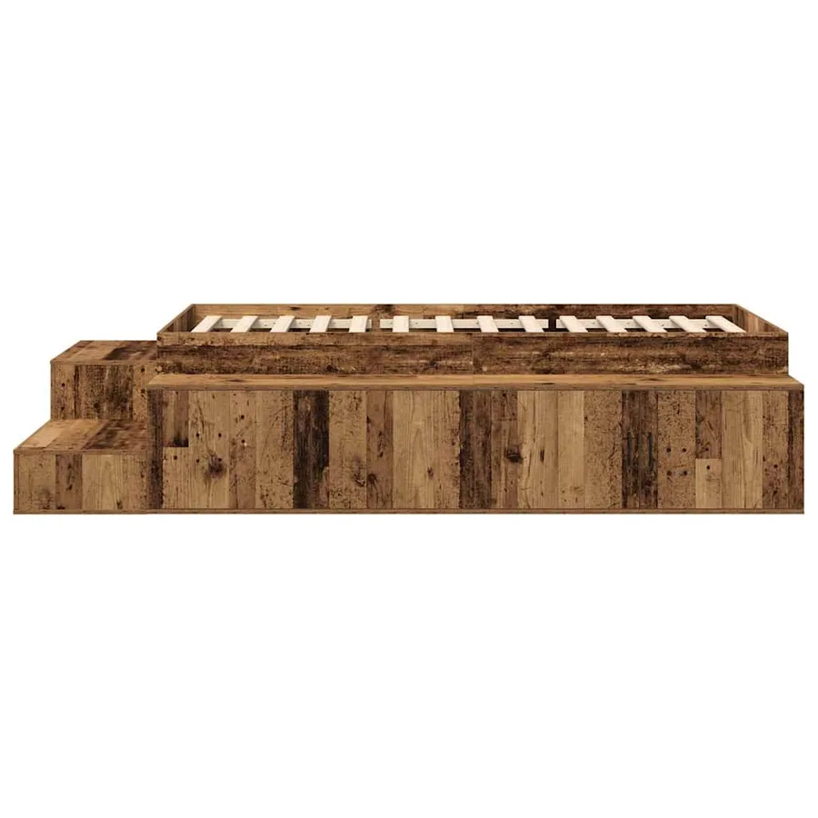 Cadre de lit avec rangement Bois ancien 234 x 103 x 53.5 cm - 7