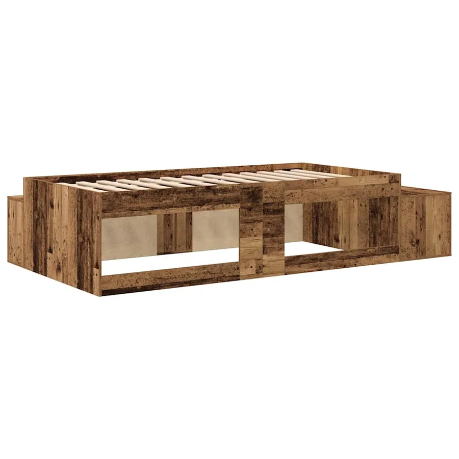 Cadre de lit avec rangement Bois ancien 234 x 103 x 53.5 cm - 9