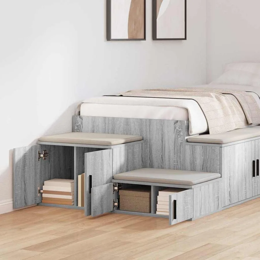 Armoire de rangement 2 pcs Gris Sonoma 103 x 41 x 40 cm - 4